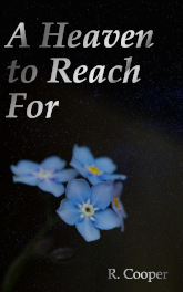 Picture a small blue flower against a starry sky