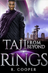 Cover for Taji From Beyond the Rings: a young man alone in an alien landscape