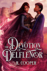 Cover for Delflenor: two knights standing close together. one is watching the first. the other is looking away. 